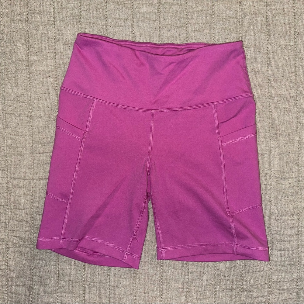Yogalicious Lux Biker Shorts - Pinkish-Purple Color - Size Small